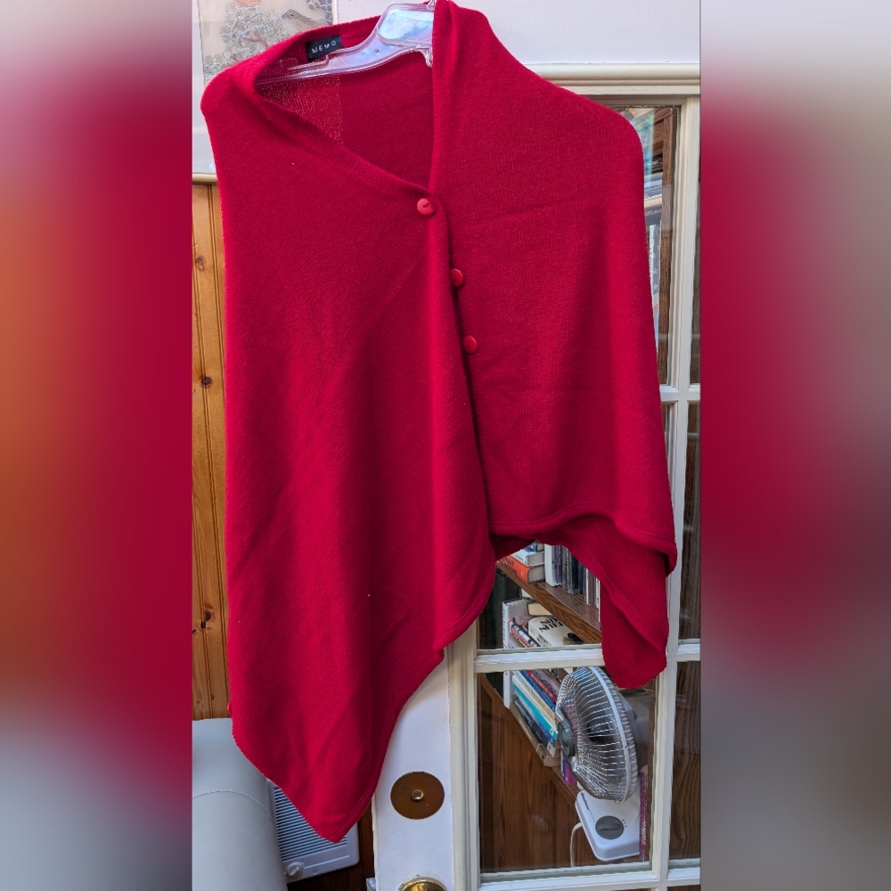 Chic Red Poncho